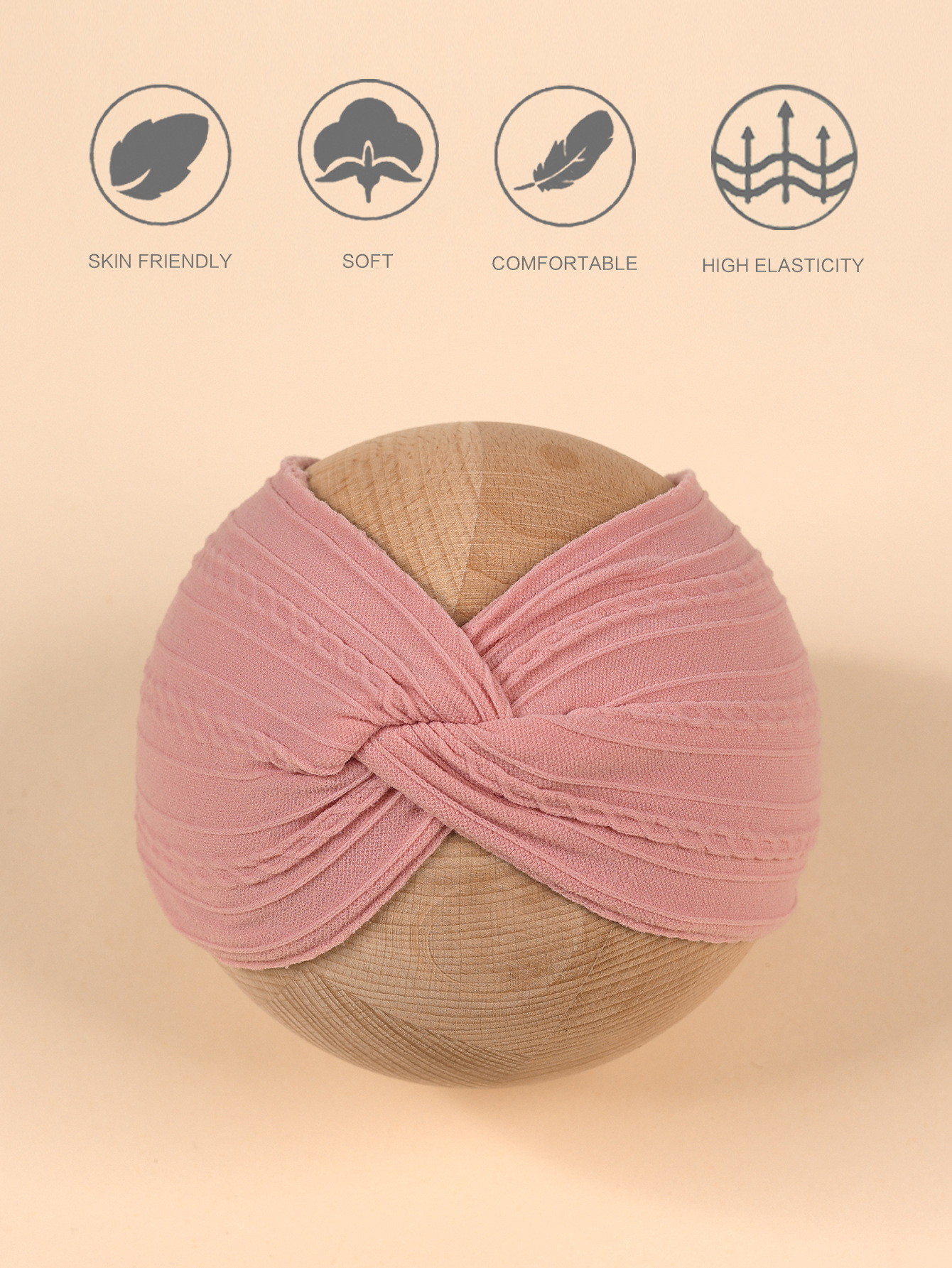 跨境儿童发饰 欧美流行宝宝交叉头带提花麻花蝴蝶结婴儿纯色发带详情1