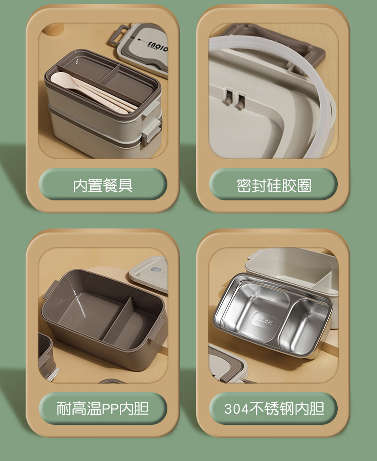 304不锈钢保温饭盒防漏密封学生手提多层便当盒午餐盒微波炉加热详情19
