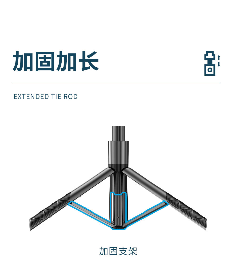 手机自拍杆L16蓝牙双补光灯落地直播可伸缩三脚架稳定器手机支架详情7