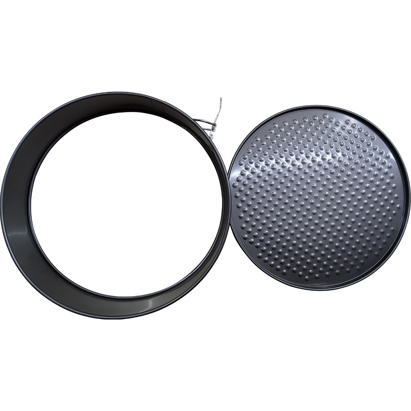 锁扣不粘蛋糕模具慕斯卡扣碳钢盘烘焙工具圆形带扣活底模方心圆详情4