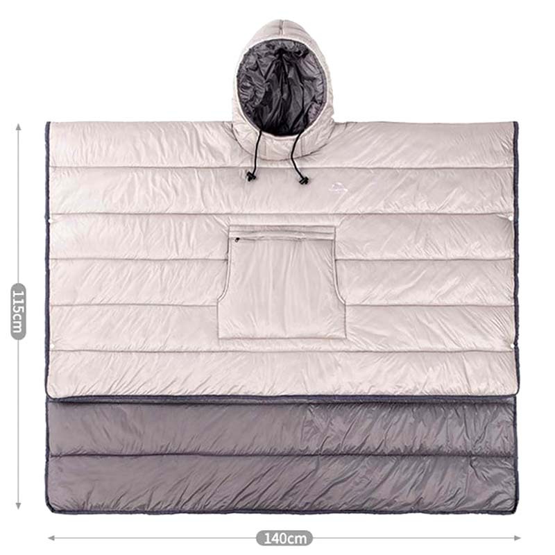 Factory direct supply of cross-border outdoor cape sleeping bags, camping wearable cold-proof and warm capes, shawls and blankets wholesale pic 13