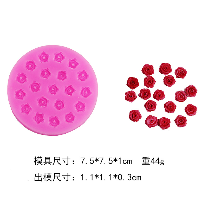 A variety of small flower, cherry blossom, peach blossom and rose molds, silicone molds, chocolate gypsum epoxy resin car scented candle molds pic 5