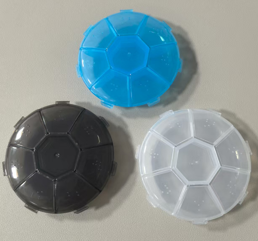 Portable transparent medicine storage box with high appearance level, mini one-week seven-day travel compartments, plastic medicine box, OPP bag pic 1