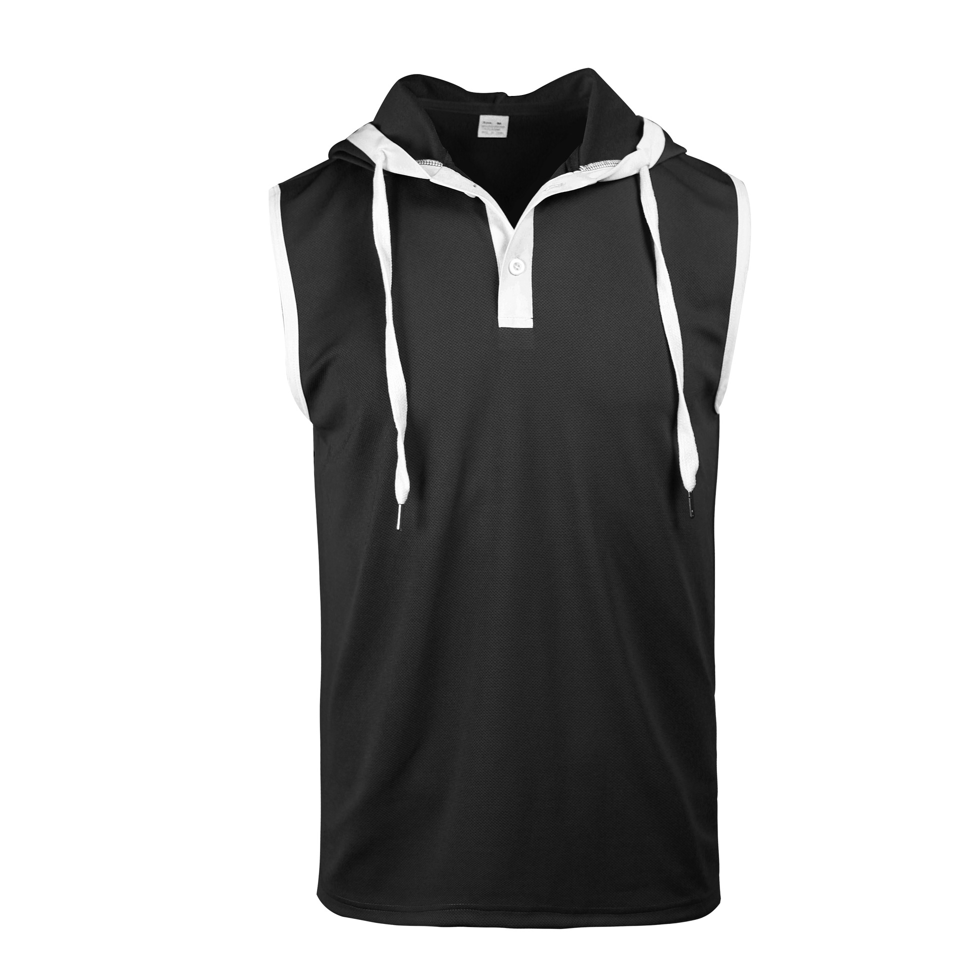 欧美跨境亚马逊2025夏新款男士背心重磅连帽坎肩潮牌休闲无袖T恤详情27