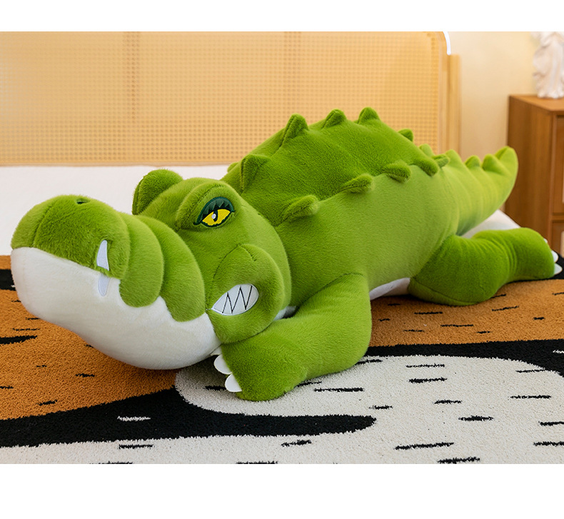 Wholesale of long plush figurines of simulated crocodiles, office sleepers, car home cushions, stress-relieving dolls, and gifts pic 7