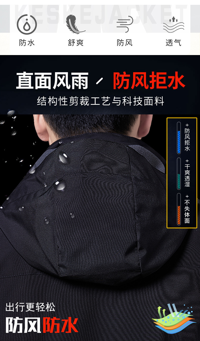 工厂直销2025新款秋季外套男士韩版宽松立领休闲夹克男连帽上衣男详情3