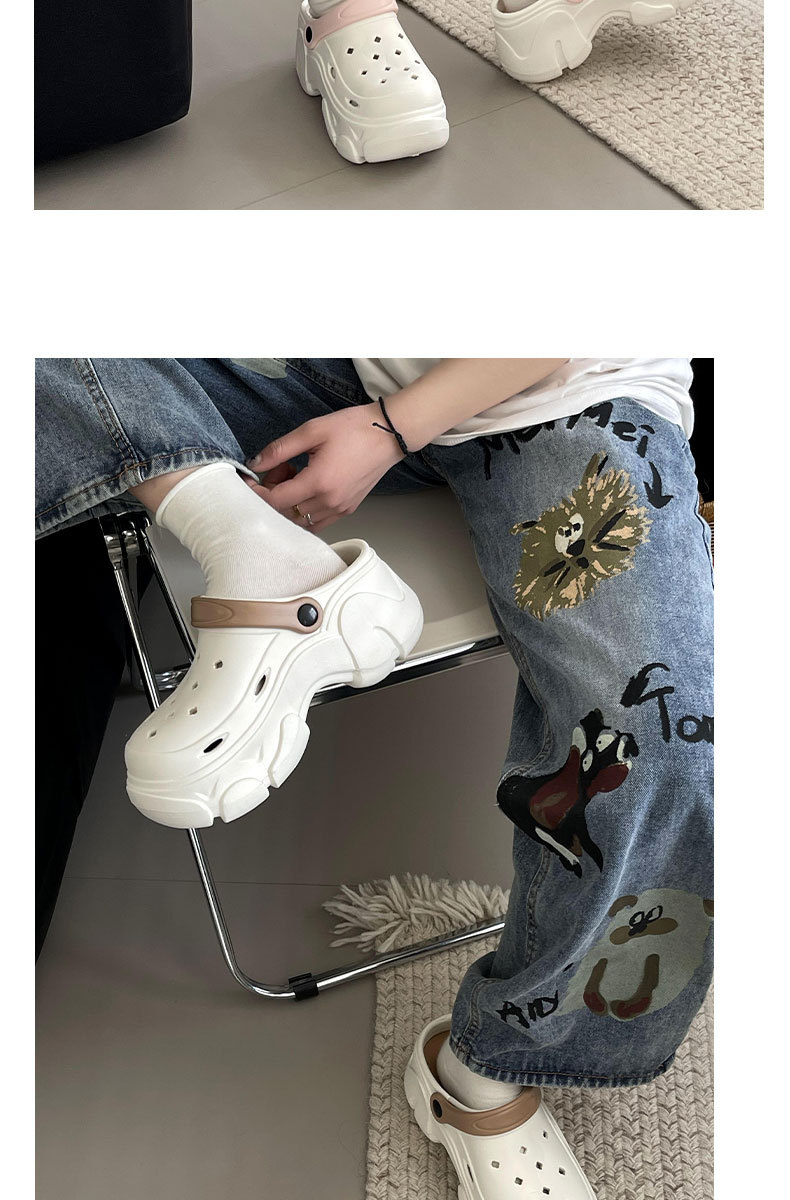 厚底eva洞洞鞋增高鞋女外穿2025新款防滑踩屎感沙滩两穿凉拖夏季详情12