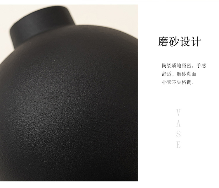 2025 Nordic minimalist Ceramic vases, light luxury dried flower arrangements, home living room and bedroom decorative items, cross-border best-selling vase ornaments pic 13