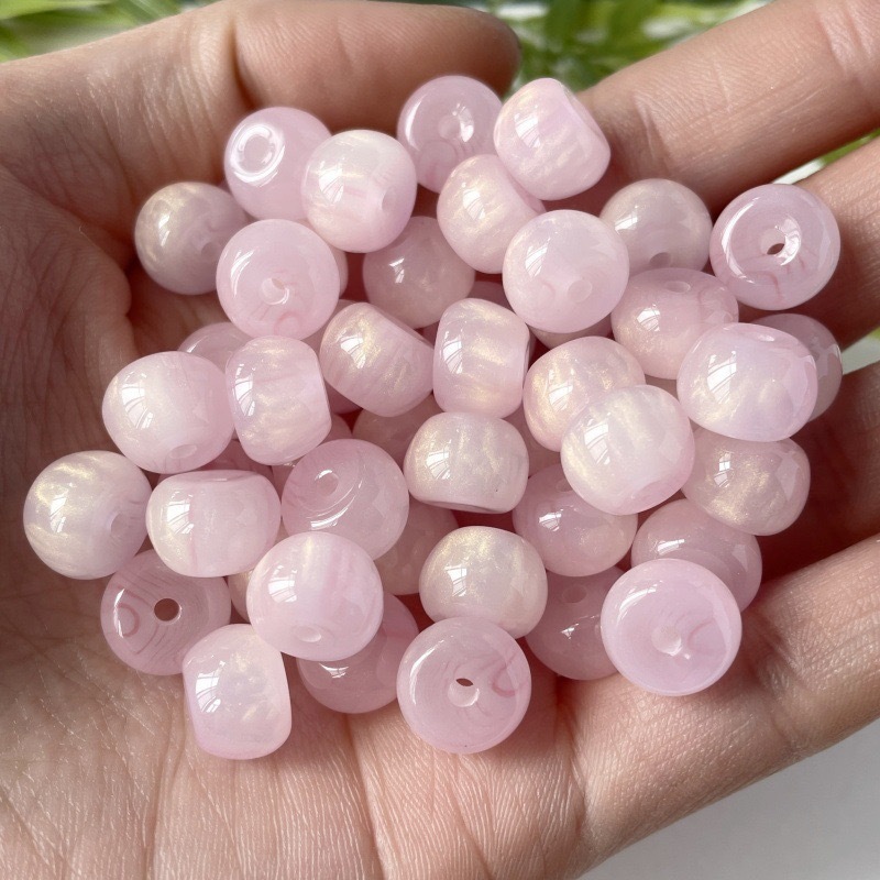 11*8 jelly-colored gilded resin apple beads, round beads, loose beads, string-beads, latched beads, diy handmade jewelry bracelet accessories pic 7