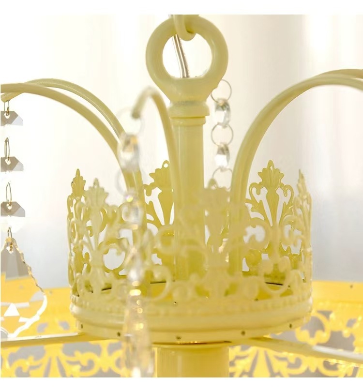 法式奶油风浪漫水晶吊灯美式轻奢玄关过道床头衣帽间公主房灯具详情11