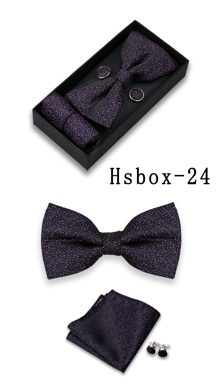 男士结婚礼服配饰套装红色领结口袋巾袖扣三件套现货男士领结领花西装配件详情26