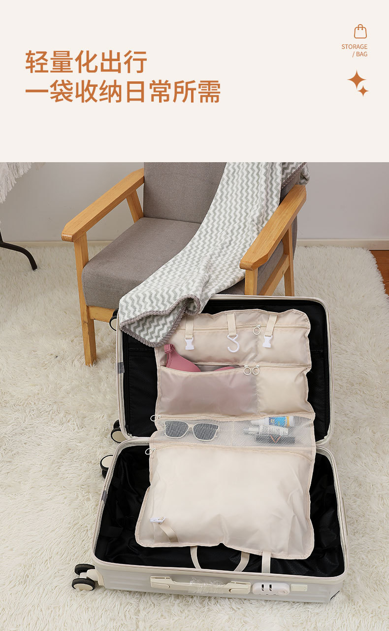 Lazy seven-in-one travel storage bag, luggage storage and organization bag, clothes hanging bag, underwear storage and sorting bag pic 7