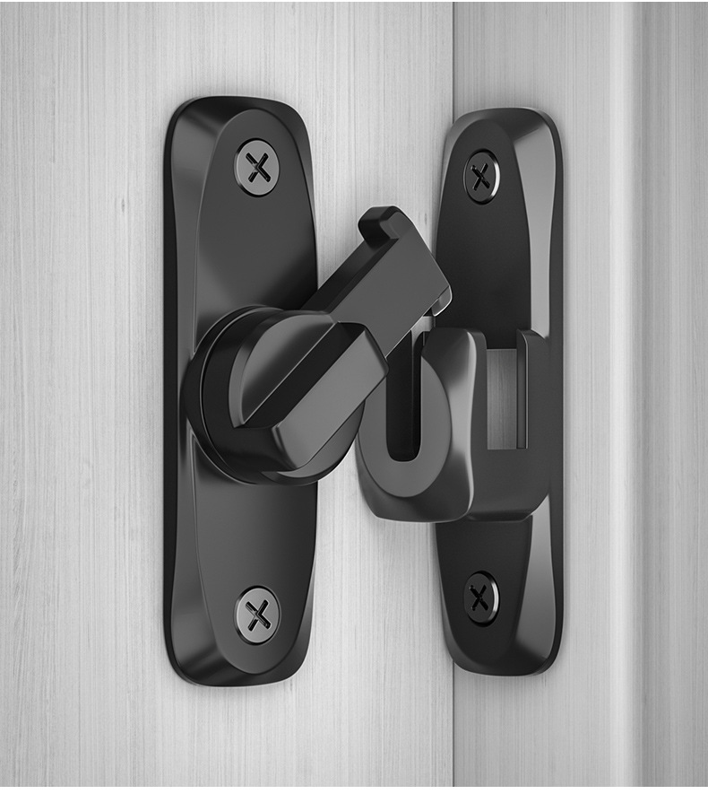 One-piece consignment of latch door bolts, sliding door locks, door locks without drilling, simple bathroom sliding door clips, 90-degree protection pic 21