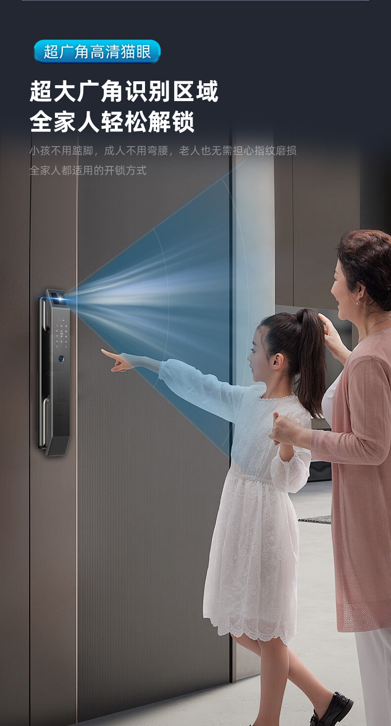 Fully automatic fingerprint lock, facial recognition smart door lock, entrance door, household security door, smart lock source factory pic 9