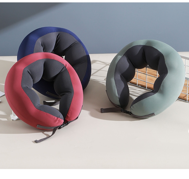 U型枕记忆棉护颈枕冰凉感颈枕办公午睡旅行便携神器记忆棉豌豆枕详情12