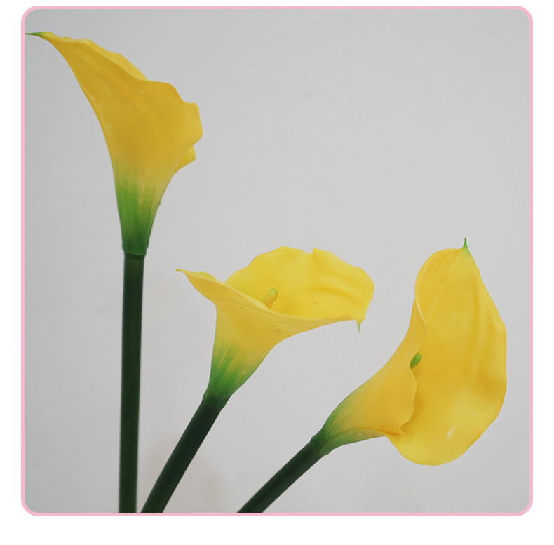 Calla lily flower simulation flower, soft rubber flower art, hand bouquet, home model room decoration manufacturer, flower bouquet simulation flower gift box pic 16