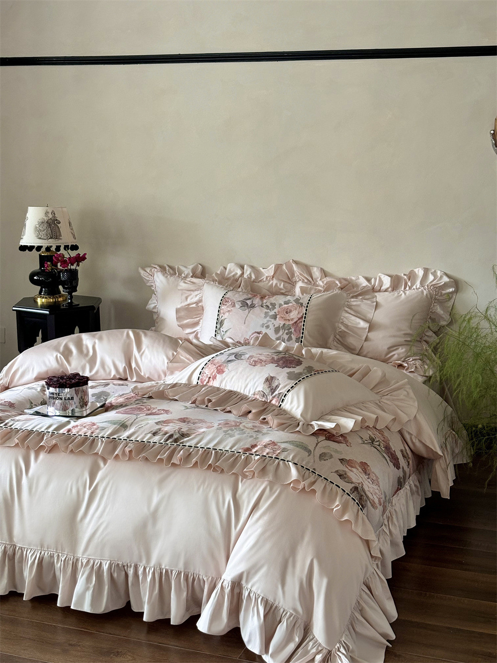French-style romantic Australian cotton four-piece set, all-cotton rose digital printed quilt cover, soft bedding pic 5