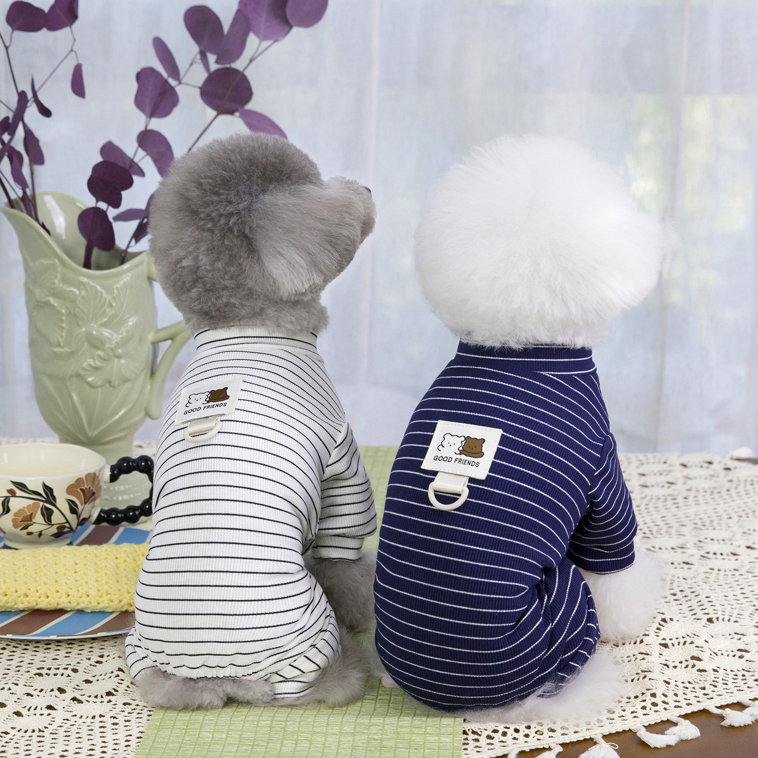 宠物条纹毛衣宠物服装猫狗衣服春夏款宠物狗狗衣服宠物服饰宠物衣服套装详情8