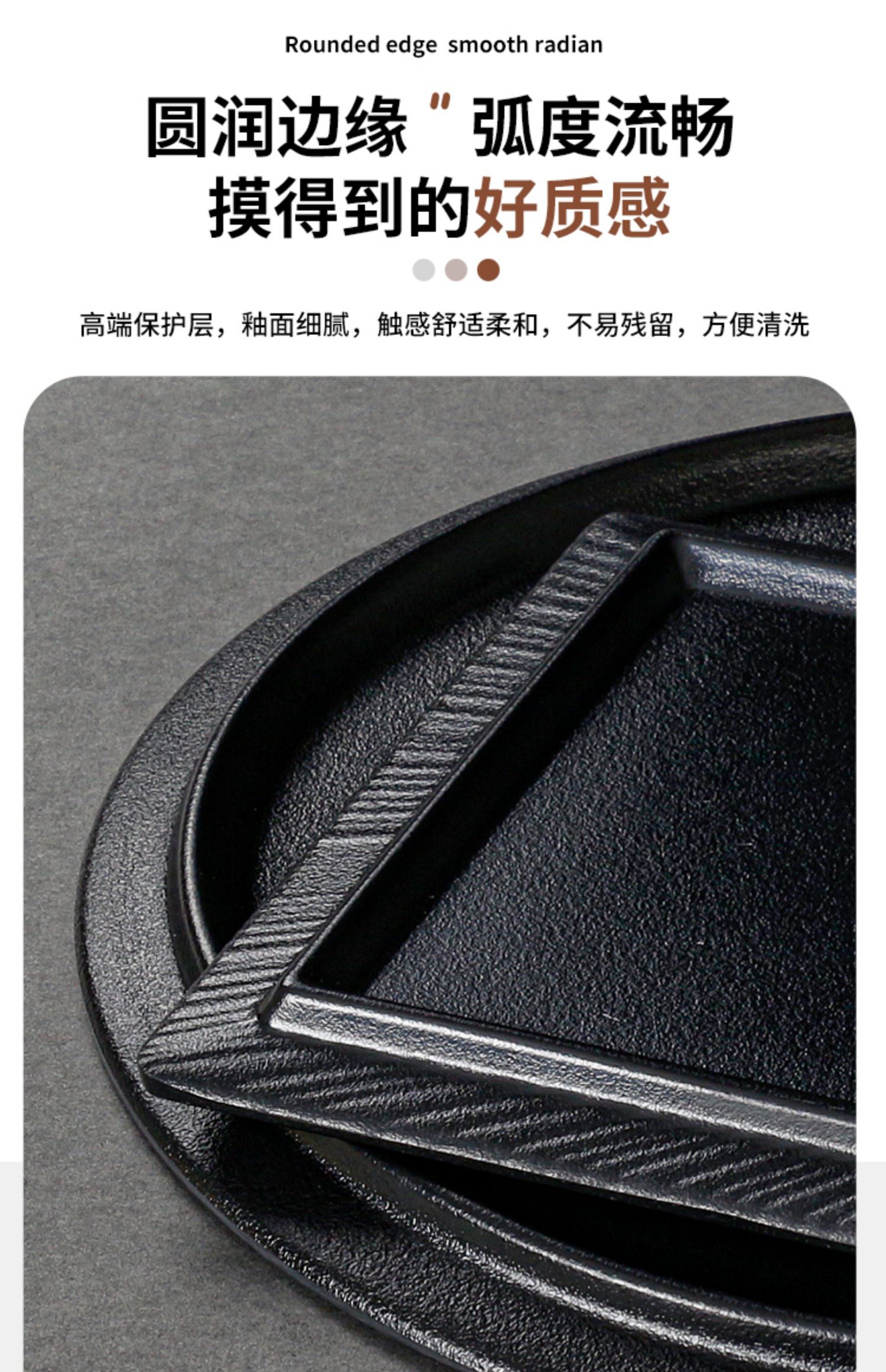 4ah密胺餐具圆形黑色盘子商用塑料餐盘日料圆盘烤肉盘披萨平盘寿详情15