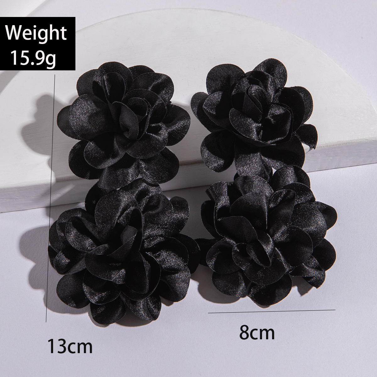 欧美跨境饰品时尚不规则立体花朵设计耳饰夸张彩色烤漆花瓣耳环详情6