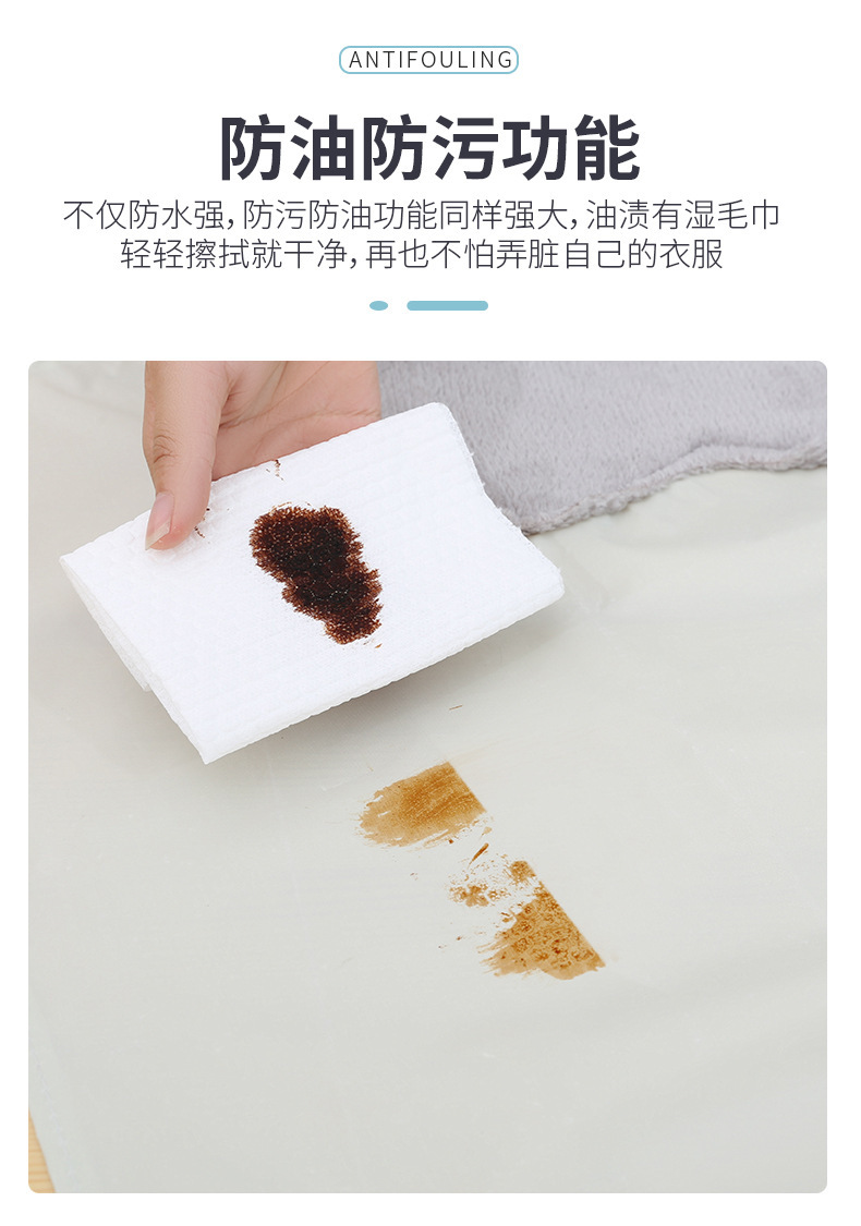 厨房小熊擦手围裙防水防油污挂脖时尚可爱围腰印制logo围裙批发详情13