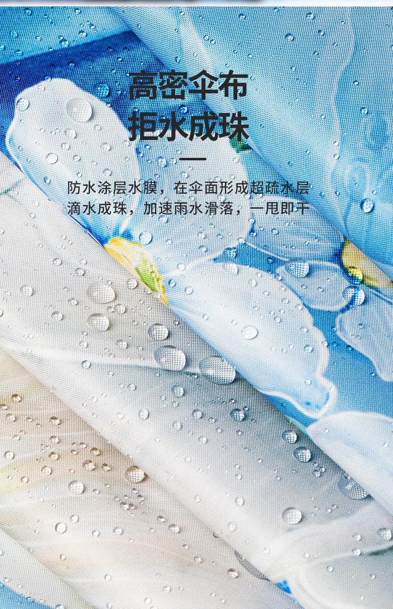 三折雨伞黑胶国风牡丹防晒伞防紫外线晴雨伞太阳伞折叠伞厂家批发详情8