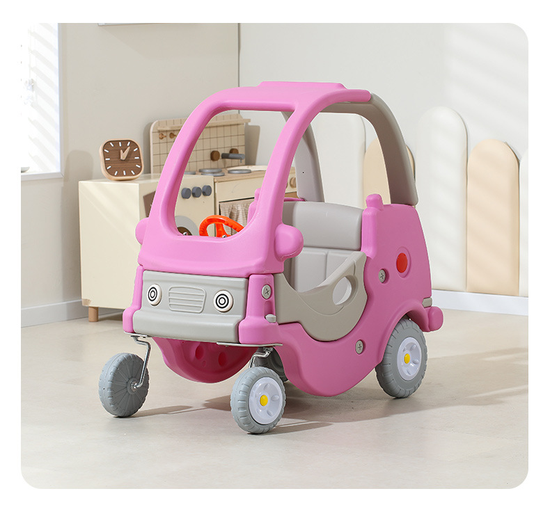 塑料滑行玩具车淘气堡消防公主车宝宝学步滑板车四轮助力小房详情31