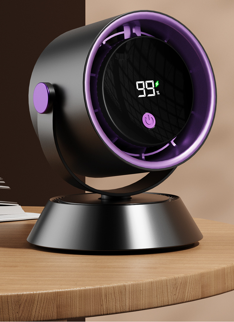 跨境爆款100档新款桌面风扇充电高速台式吊挂扇空气循环家用风扇详情3