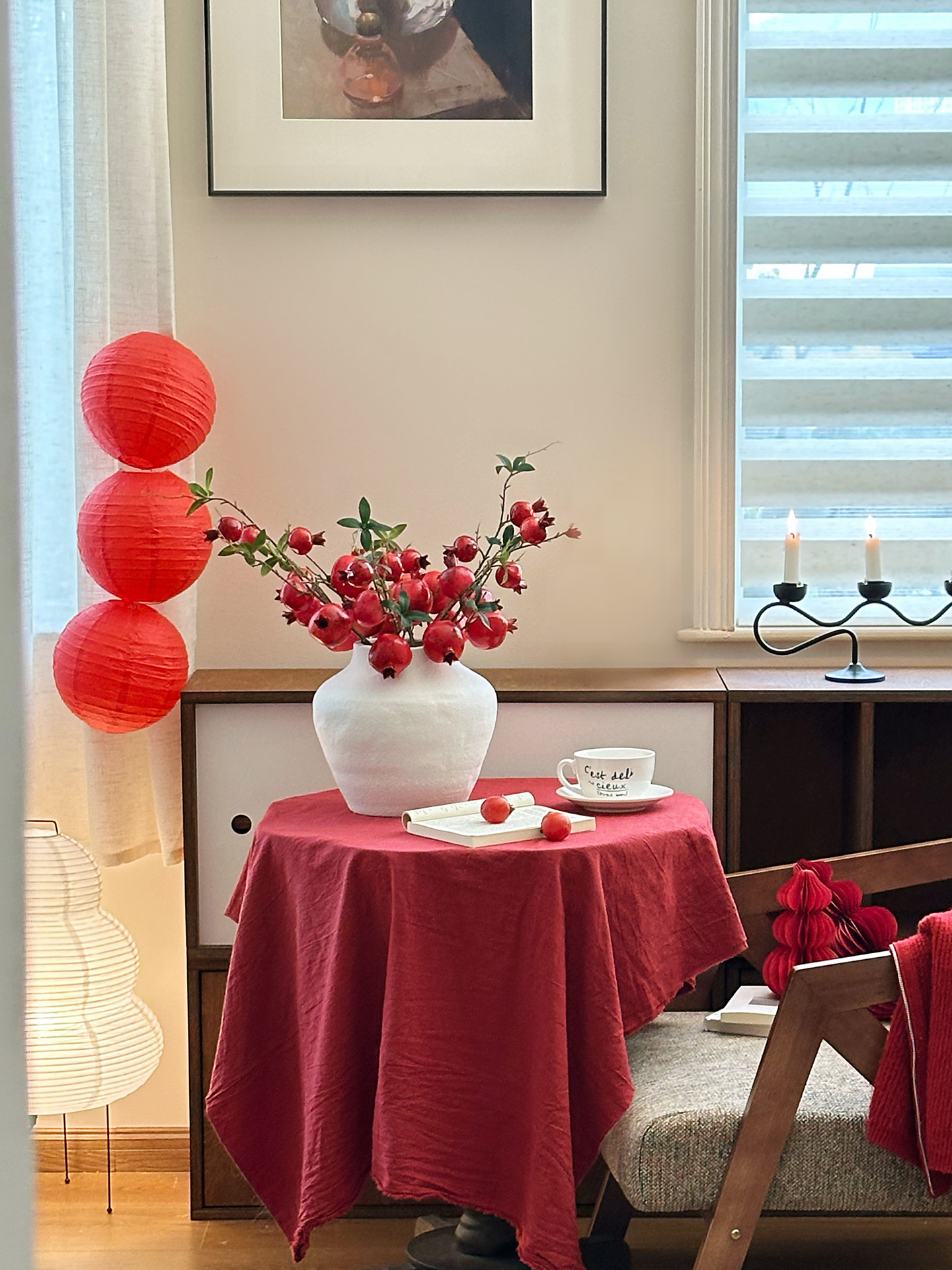 中式仿真石榴果实仿真花假花摆设年宵花喜庆过年客厅餐桌家居摆件详情23