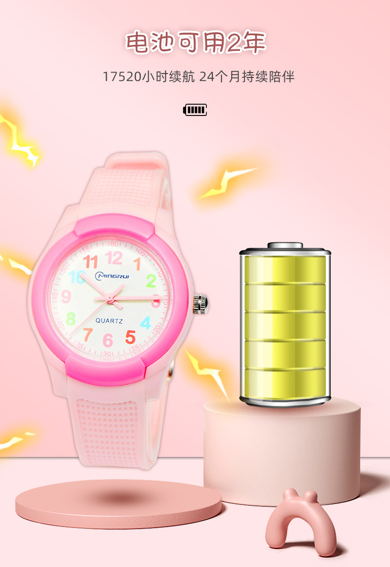 Original Japanese movement quartz watches in stock for children, boys and girls, students, sports, waterproof hands, school and small store watches pic 8