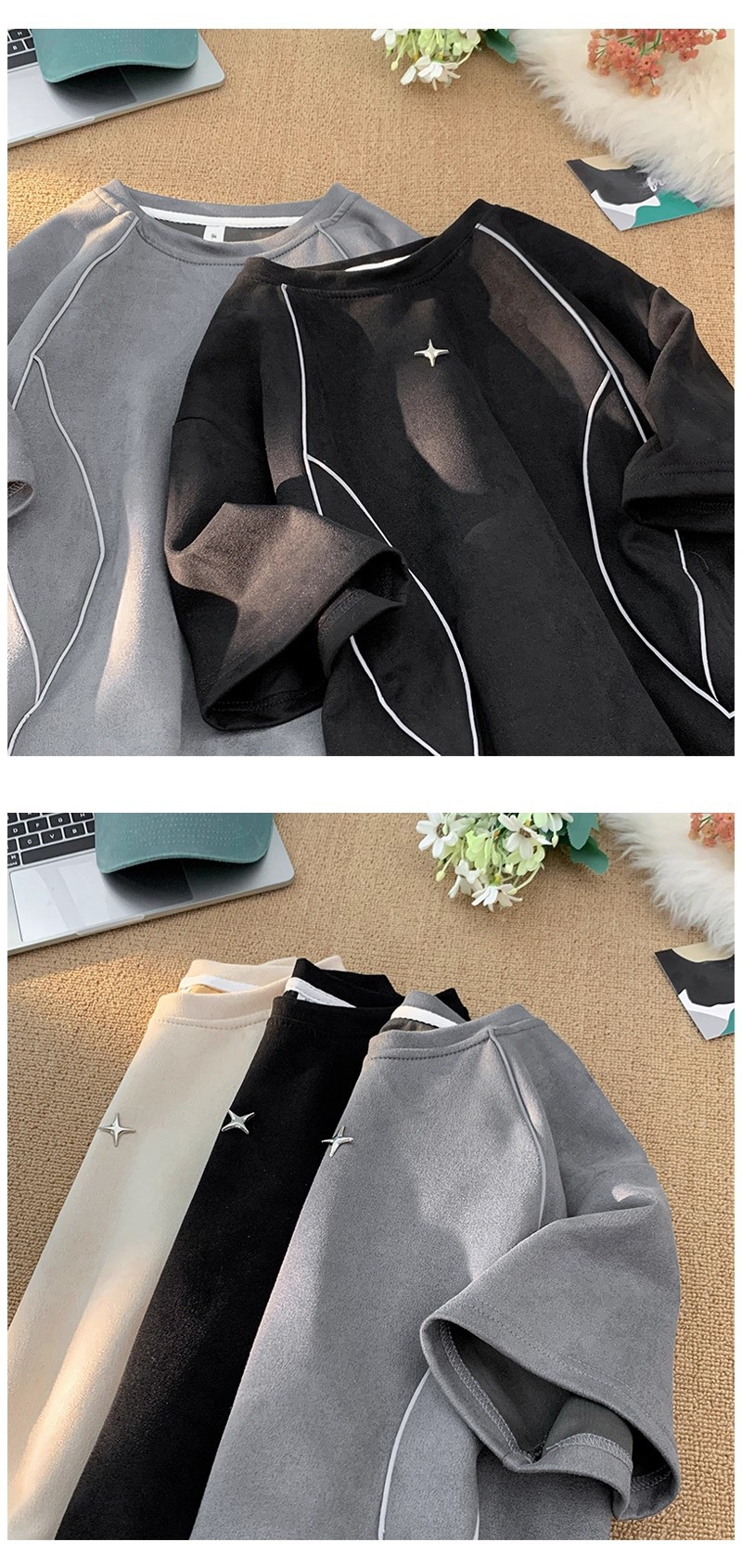 来图打样 定制巴拉圭 委内瑞拉 圭亚那 反光条设计T恤超级工厂详情10