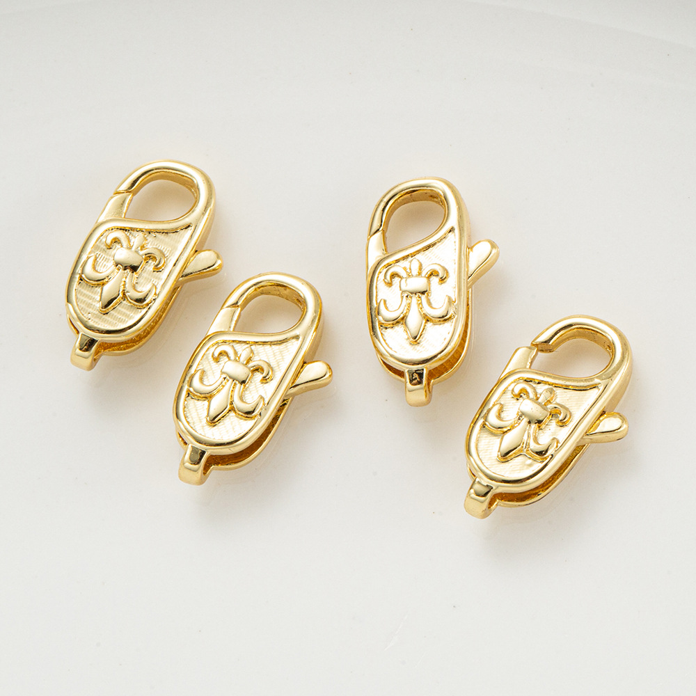 diy copper plated 18k real gold double-ring pearl string necklace clasp, jewelry, handcrafted bead necklace accessory pic 18