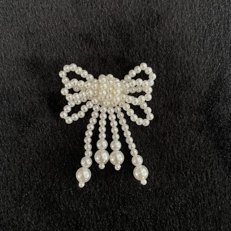 DIY three-dimensional pearl bow, hand-woven accessories, shoe flower brooches, bow ties, pendants, hair clips, hair accessories pic 7