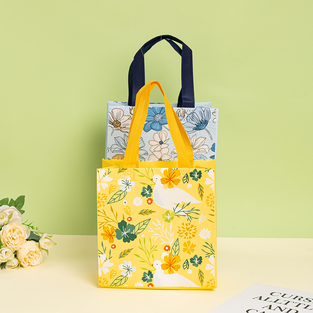 现货批发儿童便携购物袋 可爱卡通覆膜防水无纺布手提袋 伴手礼品袋无纺布袋详情27