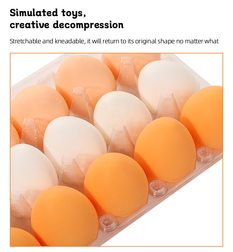 跨境玩具 减压捏捏乐仿真土鸡蛋儿童TPR解压发泄玩具创意搞怪道具详情6