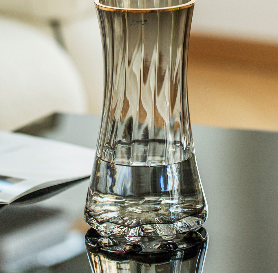 简约轻奢加厚ins风透明玻璃花瓶水养富贵竹鲜花插花客厅摆件批发详情9