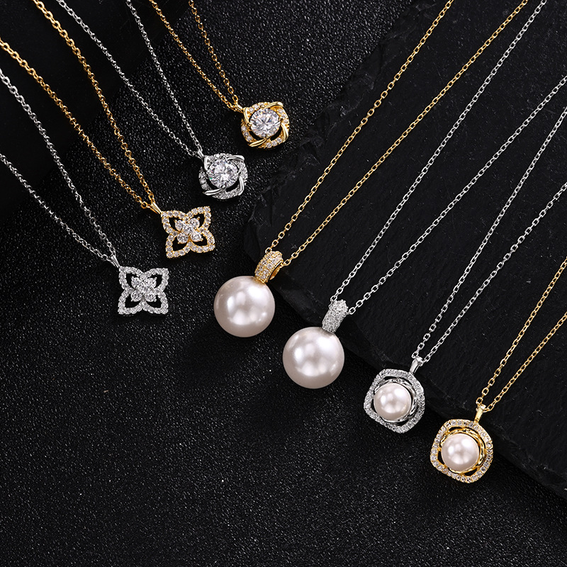 S925 All-silver Edison pearl pendant necklace, a versatile and high-end gift for women, simple and versatile, small and clear pic 28