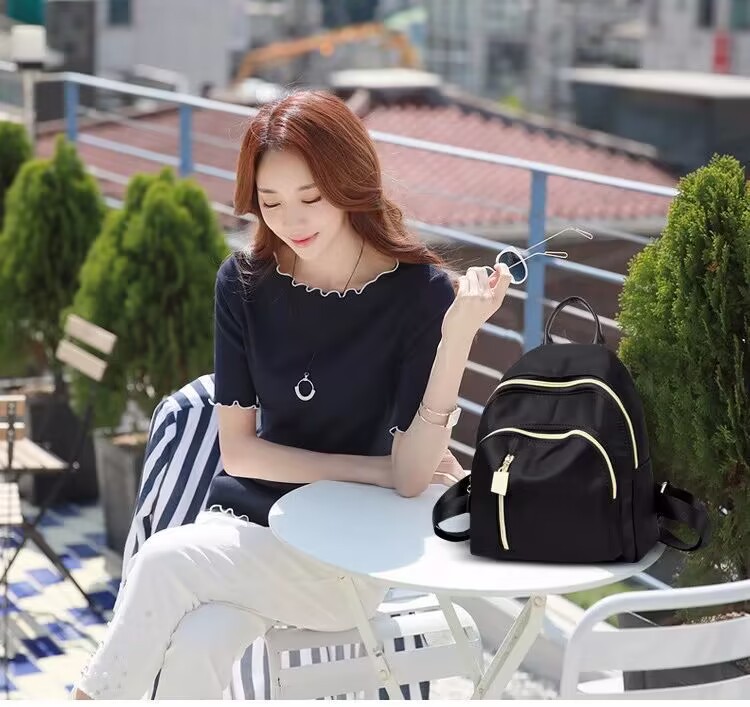 迪丽热巴同款双肩包新款女包韩版防水尼龙背包时尚学院风双肩详情19