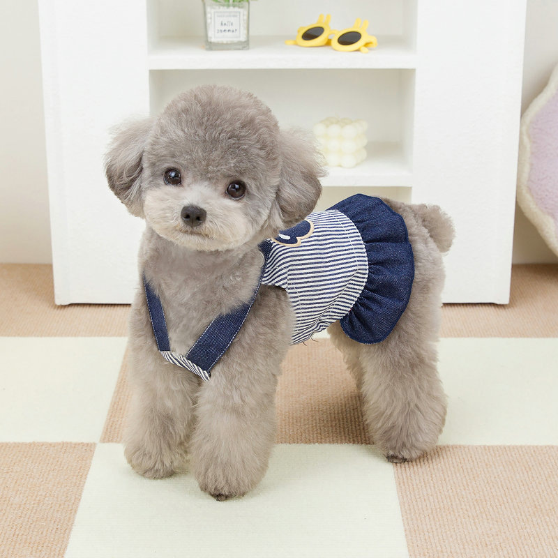 Thick blue overalls for pet cats, winter clothing for pets and dogs, warm and cute cat clothes pic 6