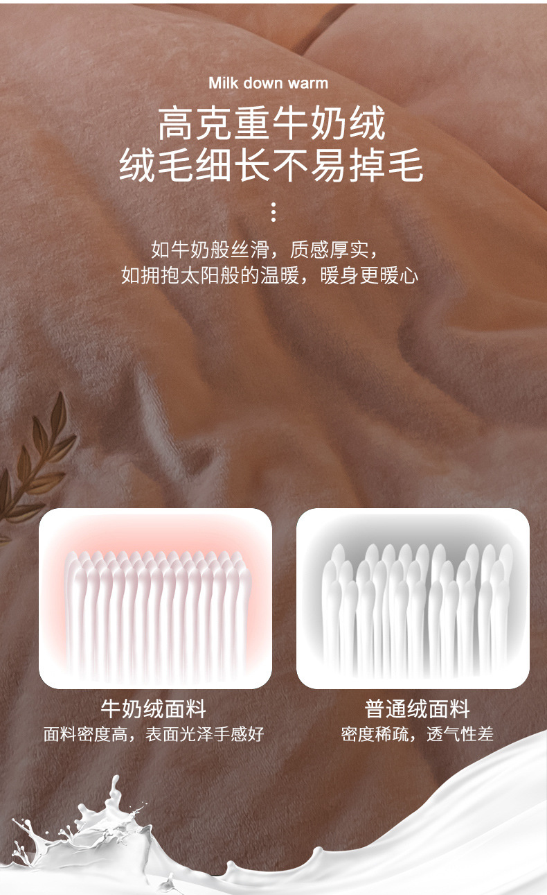 The pink plush bedding set is warm, comfortable, soft and cozy. It includes bed sheets, quilt covers, bedspreads and bedding combinations pic 7