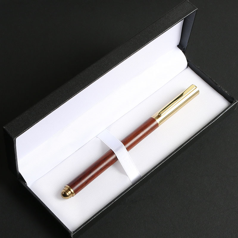 Wooden business pearl signature pen, brass solid wood pen clip, gel pen, LOGO printed, laser customized signature pen pic 28