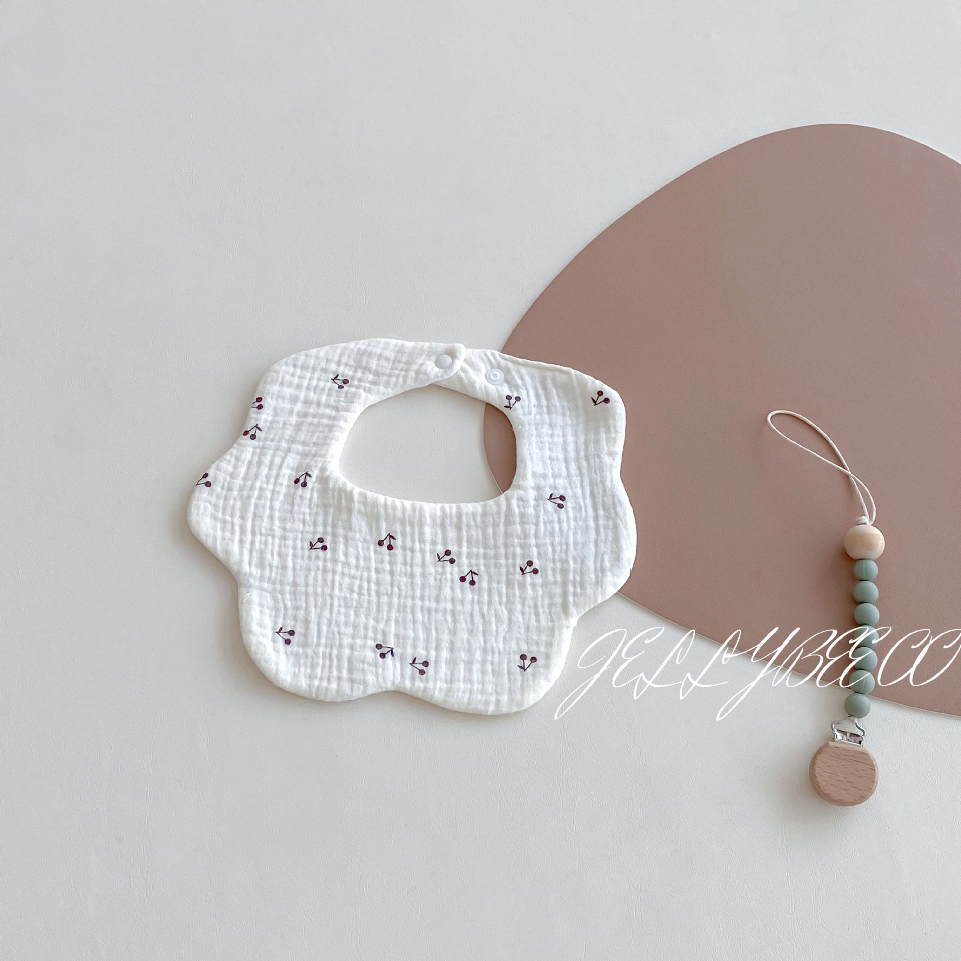 花瓣宝宝围嘴新生婴儿口水巾A类纯棉纱四季吸水围脖跨境详情16