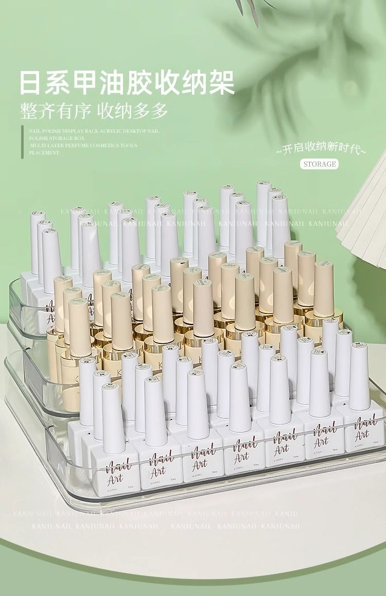 Nail polish glue display stand, acrylic desktop nail polish glue storage box, beauty tool rack, special for nail salons pic 1