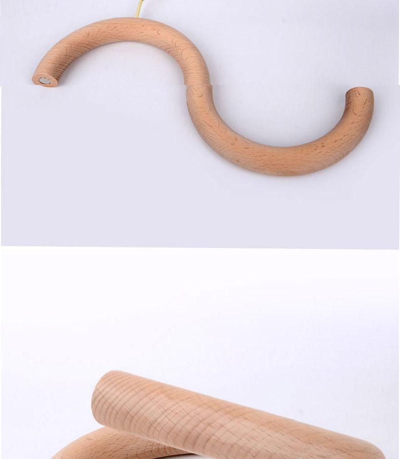 Beech wood hooks, S hooks, wooden clamps, clothing store hangers, clothes hangers, props, round wood clothes and pants rack clamps, scarf rack sticks pic 9
