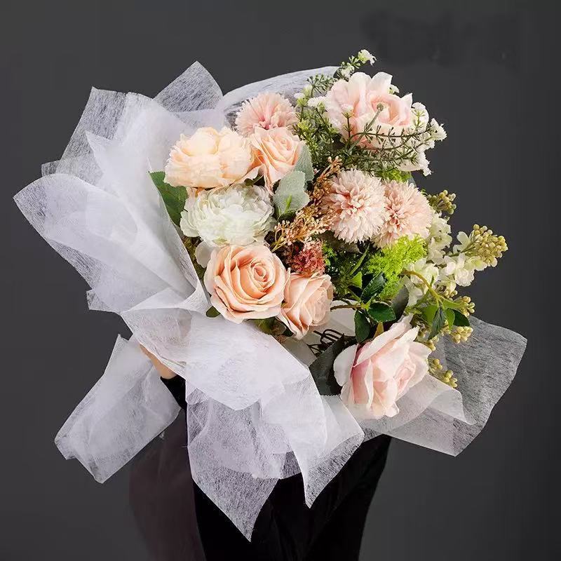 花束包装纯色棉纸无纺布情人节母亲节包花材料礼盒内衬纸diy材料详情7