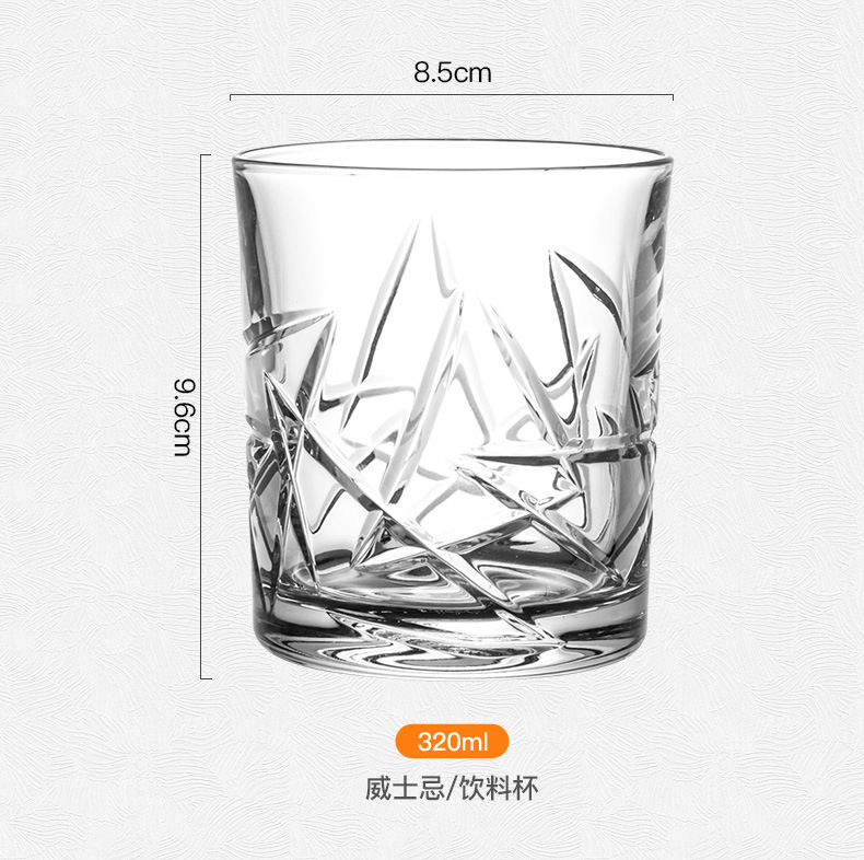 莱克斯捷克进口水晶加厚威士忌酒杯家用经典创意直筒古典洋酒杯详情11