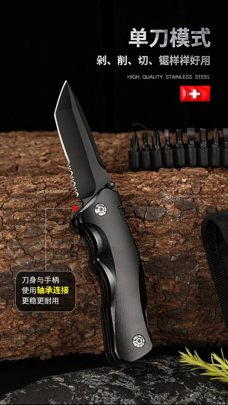 Outdoor camping mini multi-functional knife pliers EDC combination tool pliers Portable folding multi-purpose pliers set pic 8