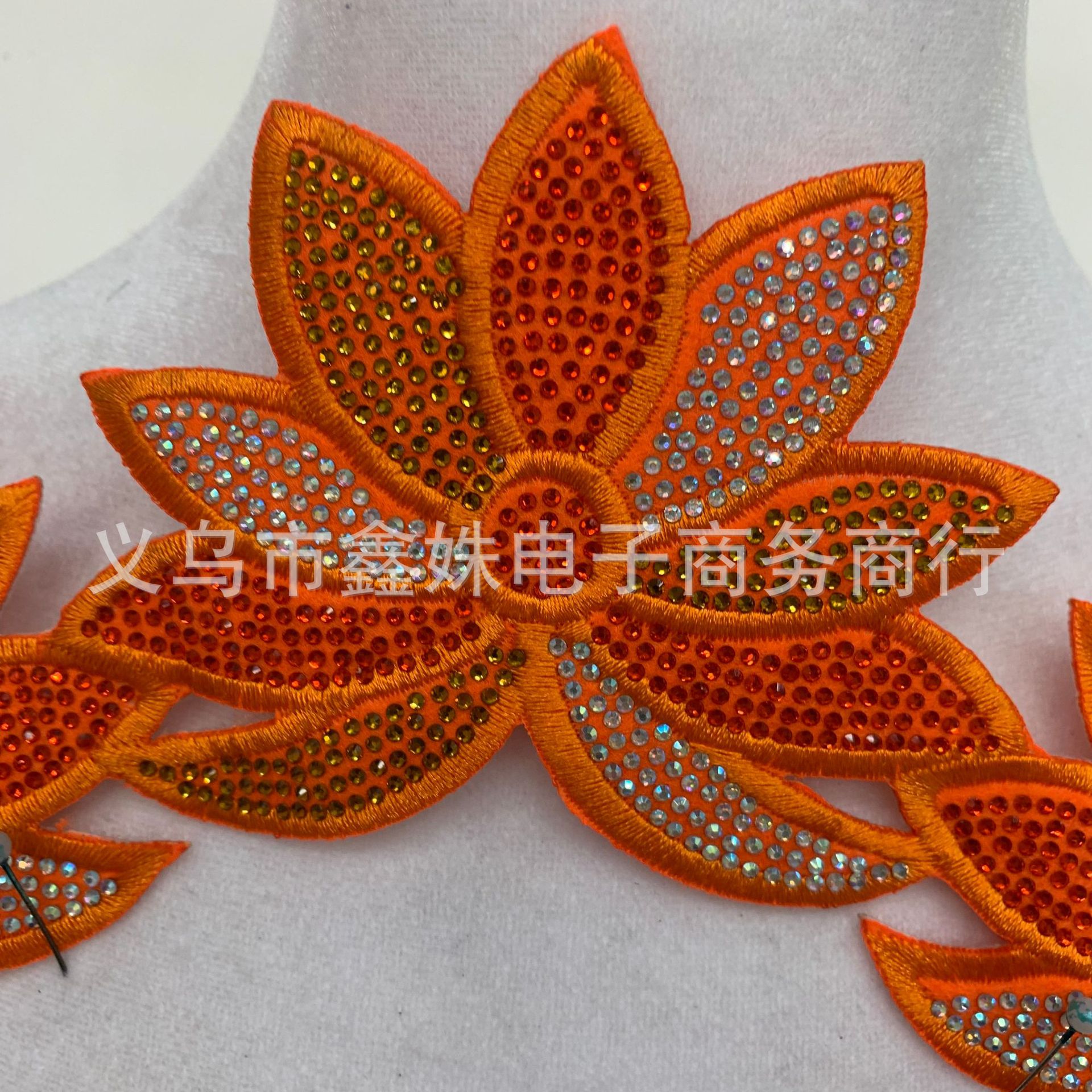 Full diamond back adhesive ironing DIY diamond-encrusted colored diamond shiny collar decoration fake collar collar accessories and auxiliary materials pic 19