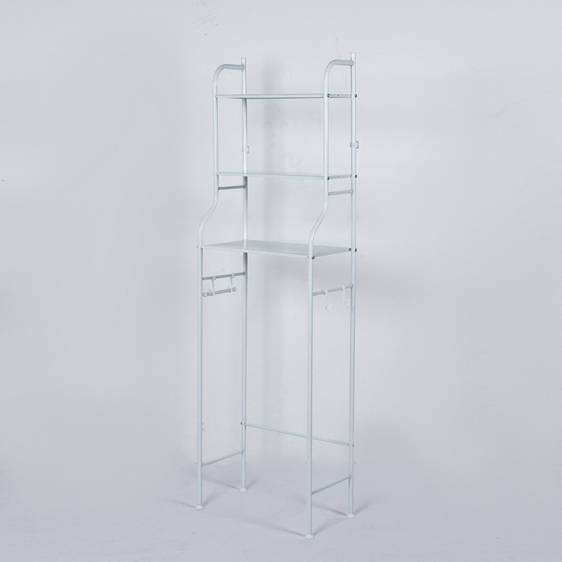 Customized bathroom floor shelves, washing machine washbasin storage racks, toilet washroom no need for drilling pic 9