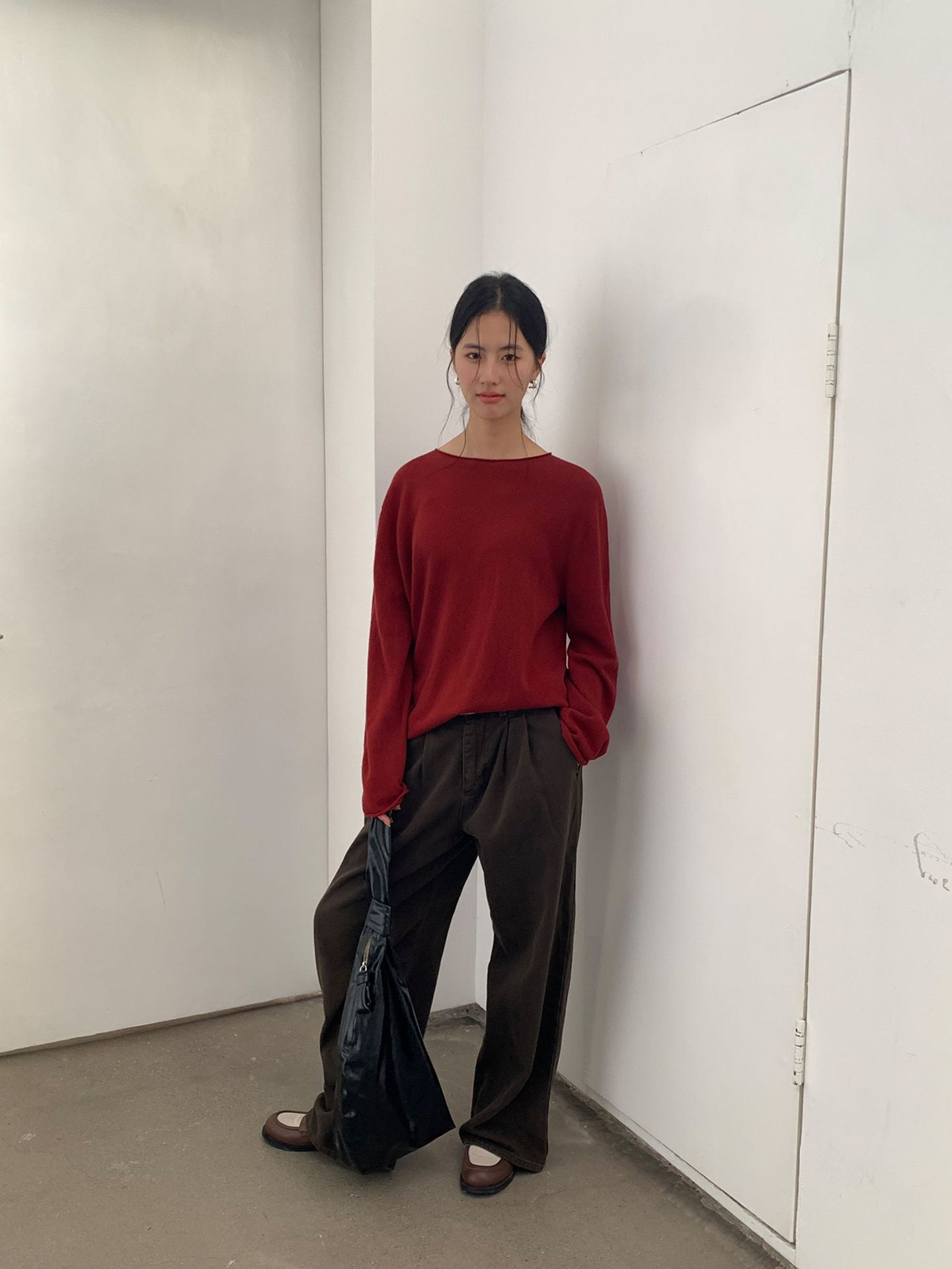 Korean-style seamless one-piece process round-neck pullover cotton and wool sweater, basic base layer for women a1183 in autumn and winter pic 100